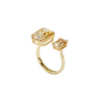 Swarovski Millenia Kokteili Ruudukujuline L&otilde;ikega Kristallr&otilde;ngas Naiste r&otilde;ngad Kuld 5600916 55