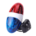 Jalgrattakell 6 LED-iga 4 helitooniga Jalgrattakell LED-hoiatus Jalgratta politseivalgusti Elektriline helisignaal Laps Lapsed Jalgratas T&otilde;ukeratas Rattas&otilde;idutuli
