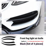 Mercedes Benz C-klass W205 C180 C200 2015-2018 Auto Esiliist Bumperi Spoiler Splitter Udutulede Iluv&otilde;re &Otilde;huava Kate Kleebis must