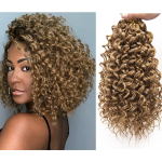 12 GoGo Krussis heegeldatud juuksed L&uuml;hikesed lokkis heegeldatud juuksed naistele Veesilm S&uuml;gav keerd heegeldatud patsud S&uuml;nteetiline punumiseks juuksed 12inches&6pcs/lot brown