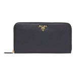 Prada Saffiano nahast pikk rahakott Naiste rahakotid Must 1ML506-QWA-F0002 Box(Basic Set+Box)