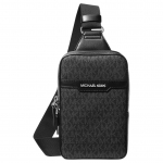 Michael Kors Mk Cooper Logo Prindiga Pronksist Riistad Kaetud L&otilde;uend ja Pol&uuml;ester Keskmine Rinnakott Meeste kotid Must 37T5LCOC2B-BLACK Basic Set (Bag+Dust Bag)