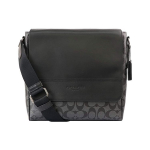 Coach Houston 27 Klassikaline Monogramm Klapiga Kaetud L&otilde;uend ja Nahast Messenger Kott Meeste Messenger Kott Must 573-QBMI5 Basic Set (Bag+Dust Bag)