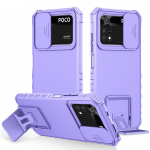 P&otilde;rutuskindel &uuml;mbris Xiaomi POCO X4 Pro X5 5G M3 M4Pro Push Pull kaamera kaitse Live Stand telefoni kate POCO X3 NFC jaoks for POCO M3