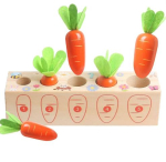 M&auml;nguasjad Hariduslikud m&auml;nguasjad Montessori beebit&uuml;drukutele 1 2 3 4 aastat Puidust pusle Porgandisaagi m&auml;nguasjam&auml;ng Kuju sorteerimine lastele poistele beige