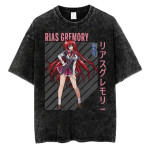 High School DxD Rias Gremory Kaup Vintage Pesuga T-s&auml;rgid Pesta Retro Mood &Uuml;le suuruse kvaliteetne kuum toode Unisex pehme S black
