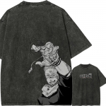 Sukuna neetud j&otilde;u T-s&auml;rk Jujutsu Kaisen T-s&auml;rk Vintage pestud &uuml;le suurusega retro anime Harajuku t&auml;navar&otilde;ivad graafiline manga riided M