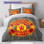Man Utd voodipesu Tekikomplekt Tekikate Padjap&uuml;&uuml;r Kodu kaunistus S&uuml;nnip&auml;evakingitus (1 * tekikott + 2 * padjap&uuml;&uuml;ri, ilma s&uuml;damikuta) 135x200cm