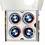 4 tk 56/68 mm ujuvat veljekeskkatet BMW 50. aastap&auml;evaks &ndash; Sobib E39 E46 E60 F10 F30 G20 X3 X5 (Autode rummu tarvikud) (as the picture,56mm-4pcs)