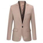 Ametlik bleiser Klassikaline peen viimistlusega v&auml;lir&otilde;ivad Meeste bleiser Meeste Slim Fit Office bleiser &uuml;likond jakk T&ouml;&ouml;riided M khaki