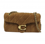 [Kasutatud] Triibuline 26 Kuldne Riistvara Surunupp-kinnitus Suede Nahast &Otilde;la- Crossbody Kott Keskmine - V&auml;ga Hea #Z8WEGM ONE SIZE