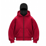 Integreeritud kapuutsiga balaklava Meeste &uuml;hev&auml;rviline ninja-stiilis pullover-dressipluus Hip-hop &otilde;mblustega Y2k vintage talvine t&auml;navamood Paaris topid S punane