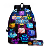 Blox Fruits P&otilde;hi- ja Keskkoolikoolikott Laste seljakott Seljakott Pinal Two-piece set: school bag + pencil case blue