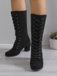 Talvised Naiste Saapad Kingad Mood Vintage Paelad Saapad Naised &Uuml;mar Cowboy K&otilde;rged Kontsad Saapad Kingad Naine Botas Mujer 40