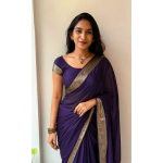 Uus kollektsioon Elegantne Vichitra siidsaree beige
