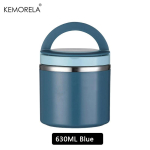 630/1000ml Toidu termospurk Isoleeritud supitass Termoseanumad Roostevabast terasest l&otilde;unakarp Thermo Hoidke kuumana koolilastele gray