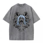 Anime Jujutsu Kaisen T-s&auml;rgid Vintage Pesemata T-s&auml;rk Harajuku &Uuml;lem&otilde;&otilde;duline Puuvillane T-s&auml;rk Puuvillane Mood Streetwear Unisex Topp S