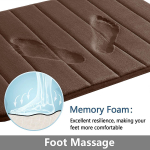 Memory Foam vannimatt WC-matt Eriti pehme libisemisvastane vannitoamatt Super imavad vannimatid vannitoa p&otilde;randale Vannivaiba jalamatt (Brown,A 40x60CM)