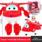 AULDEY Originaal Super Wings Suur Transformeeruv Robot T&auml;iskomplekt Jett Dizzy Golden Boy Hangaari Versioon Poiste M&auml;nguasi Kingitus