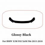 BMW X5M F85 X6M F86 2015-2018 jaoks 3 tk/komplekt Auto Esiosa Kaitseraua Huul L&otilde;ug Spoiler Kaitse V&auml;lisosa Tuuningtarvikud Glossy Black