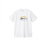 Carhartt WIP Haikala Graafiline Tr&uuml;kiga Vabaaja &Uuml;mmarguse Kaelusega L&uuml;hikeste Varrukatega T-s&auml;rk Meeste T-s&auml;rgid Valge I032035-02-XX M