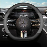 Nahast autojuhirooli kate Mercedes Benz C220 GLC W447 W124 W203 W204 W205 W218 W245 W166 W212 W210 W221 jaoks Tarvikud mo00 black