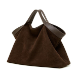 Ehtne nahast naiste k&auml;ekotid Suure mahutavusega naiste &otilde;la-crossbody kott Moodne lehmanahast t&ouml;&ouml;le kandmiseks suured kotid bolsas 35 13 26cm pruun