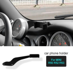 Mini Cooper R50 R52 R53 Autole Rool mobiiltelefoni hoidik Auto sisekujunduse kinnitus Click lisatarvikud K&otilde;rge kvaliteet Phone Holder D black