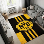 Borussia Dortmund BVB 09 Graffitistiilis Ala-vaip libisemiskindel p&otilde;randamatt Elutoa Magamistoa Vaip Jalgpallif&auml;nni Kodukaunistus 80x120cm( 31x47in)