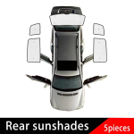 T&auml;ielikud p&auml;ikesesirmid Volkswagen VW Touran 2003 ~ 2015 MK1 1T Autole Eesmised Tagumised K&uuml;lje P&auml;ikesekaitsekatted Akna P&auml;ikesesirmkate Autotarvikud Rear sunshades