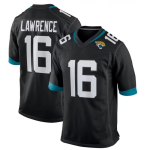 Kvaliteetne tikitud NFL Jacksonville Jaguars 12 Trevor Lawrence'i s&auml;rk meestele F&auml;nnide spordir&otilde;ivad Black 16 white