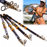 &Otilde;ngeritv, teleskoopne spinning k&auml;sip&uuml;&uuml;gi 99% s&uuml;sinikust kaasaskantav merep&uuml;&uuml;gi varustus 2.1M kuld