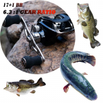 Peibutusrull 18BB 6.3:1 CNC-alumiiniumpool Kerge &uuml;lisile p&uuml;&uuml;girull left must