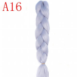 Missqueen 24 tolli p&otilde;imitud juuksepikendused Jumbo heegeldatud punutised s&uuml;nteetilised juuksestiil Puhas blond roosa roheline A16