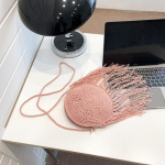 Bohemian Naiste &otilde;lgkotid Tassel Messenger Bags Naiste k&auml;ekott Crossbody kott Summer Travel Beach kotid 19*3*19cm must