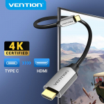 Vention Type C HDMI-kaabel USB C-st HDMI Thunderbolt 3-ga MacBookile Samsung S9 Huawei Mate P20 Pro 4K HDMI-adapter 1.5m must