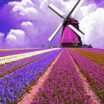 Tikandid K&auml;sit&ouml;&ouml; Teemantristpistes Teemantmaal Tikandid Mosaiik Kingitus Lavendel Teemant 30x30CM