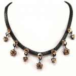 Les Tr&eacute;sors De Lily [B2837] &ndash; Disainer choker 'Fairy Constellation' Amber pruun
