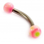 Les Tr&eacute;sors De Lily [C4909] - Piercing Arcade 'Tecno' Rose Vert Heleroosa