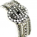 Les Tr&eacute;sors De Lily [D8911] &ndash; disainerk&auml;ev&otilde;ru 'Esmeralda' mustvalge must