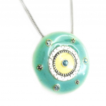 Les Tr&eacute;sors De Lily [D9685] - Collier Cr&eacute;ateur 'Mimosas' Bleu sinine