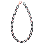 Les Tr&eacute;sors De Lily [L3900] - kullatud kaelakee  Maille Marine  must roosa kuld (keraamiline) must