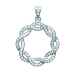 Les Tr&eacute;sors De Lily [L6682] - h&otilde;bedane ripats 'Sissi' h&otilde;bevalge (roodiumiga kaetud) - 20 mm valge