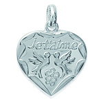 Les Tr&eacute;sors De Lily [B9498] - Pendentif Argent 'L&eacute;gende d'Amour' argent&eacute; - 18x16 mm h&otilde;be