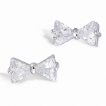 Les Tr&eacute;sors De Lily [L7446] - h&otilde;bedased k&otilde;rvar&otilde;ngad  Romantic Knot  h&otilde;bevalged (roodiumiga kaetud) - 10x5 mm valge