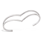 Les Tr&eacute;sors De Lily [P1186] - Bracelet Argent ouvert  'Cleapatra' argent&eacute; (rhodi&eacute;) - 60 mm- 15 mm h&otilde;be