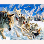 Teemanttikandid Loomade Hunt Ristpistemaali N&auml;put&ouml;&ouml; Muster T&auml;is&uuml;mmargune Rhinestone 20X30CM