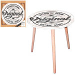 Les Tr&eacute;sors De Lily [Q5151] - Table ronde bois 'Original' beige (authentic denim - vintage goods) - 40 cm beež