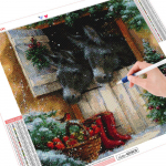 Teemanttikandid eesel t&auml;isruudu &uuml;mmargune m&uuml;&uuml;k 5D DIY teemantmaaling mosaiik ristpistes loomalind kodukaunistus Full Round 30x30CM