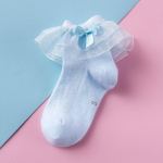 T&uuml;drukute Pitssokid Hingavad Pehme Puuvillane Suvine &Otilde;huke L&uuml;hike Soliidne Sokk V&otilde;rgust Ruffle Printsess Armas vabaaja vasts&uuml;ndinu S sinine